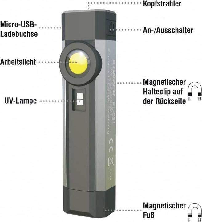 Produktbild Kunzer LEDArbeitslampe UV (250 lm)