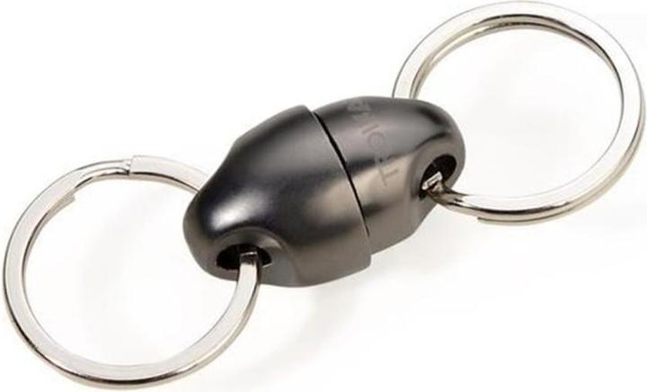 Troika Schlüsselanhänger Plus&Minus gun Schwarz, Silber