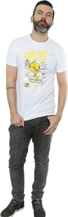 Actual product image Looney Tunes Mens More Puddy Tats Tweety Cotton T-Shirt (M)
