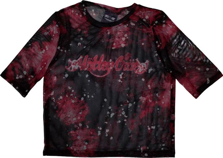 Motley Crue Feelgood Logo Netzgewebe Crop Top (Girlie)