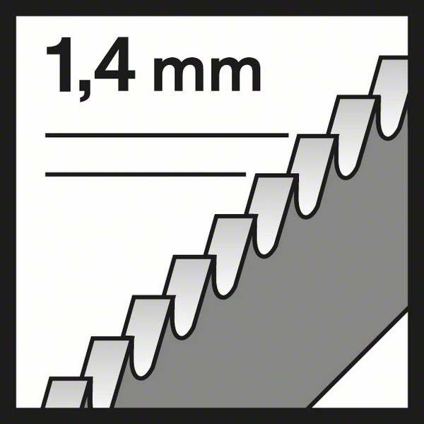 Produktbild Bosch Professional Zubehör PRO Stainless Steel T118EFS Stichsägeblatt, 83 mm, 5-tlg.