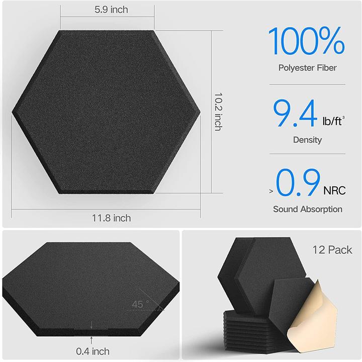 Actual product image Kuchoow Self-adhesive acoustic panels (12 pcs.)