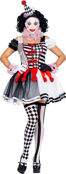 Immagine prodotto Widmann MISS HARLEKIN (Kleid, Clownkragen, Manschetten, Minihut), L (L)