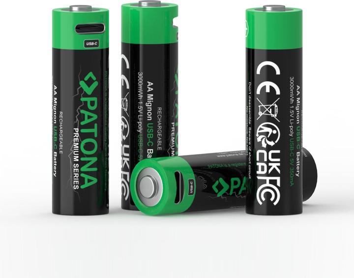 Image du produit Patona Premium 4x Micro AA USB-C (4 pcs, AA, 2000 mAh)