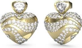 Guess - Romantic gold-plated earrings with zircons In My Heart JUBE04499JWYGT/U