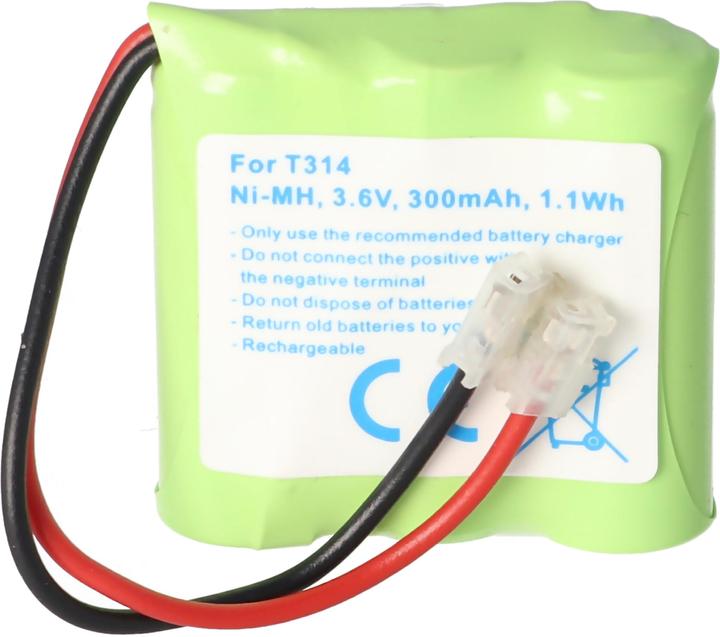 Actual product image AccuCell Battery suitable for cordless telephone Universal, AUDIOL, Sagem, NiMH, 3.6V, 300mAh