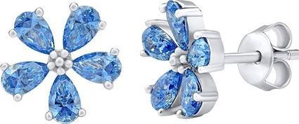 Actual product image Silvego Silver earrings with Swarovski ALEXANDRIA MW13891A