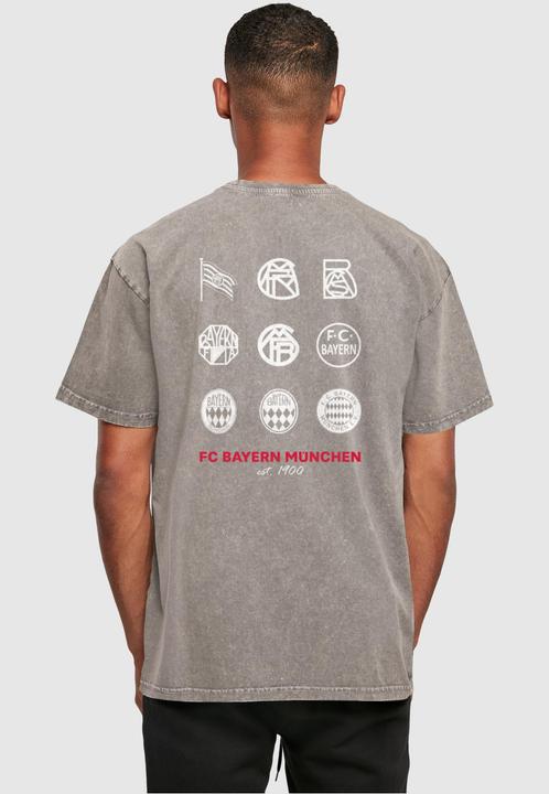 Produktbild FC Bayern München Logo History Acid Washed Heavy Oversize Tee - 115115 (L)