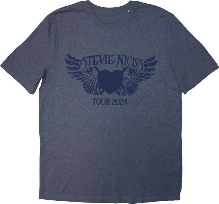 Actual product image Stevie Nicks Unisex Adult Tour '24 Winged Heart Back Print T-Shirt (L)