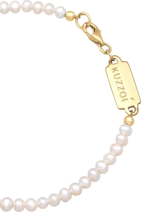 Image du produit Kuzzoi Bracelet Perles d'eau douce Classique Simple Argent 925 (19 cm, Argent sterling 925, Perles de culture d'eau douce, Acier inoxydable)