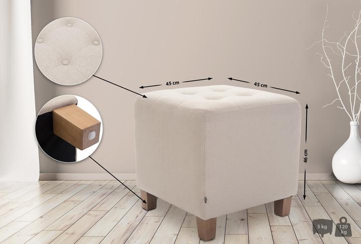 Image du produit CLP Pouf Pharao, antique-clair, crème