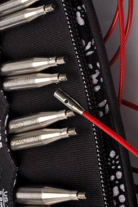 Actual product image ChiaoGoo Set of needle points Twist Red Lace