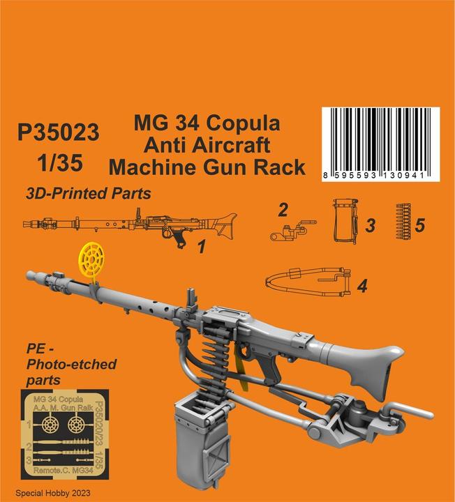 Produktbild CMK MG 34 Copula Anti Aircraft Machine Gun Ralk (2 pcs.) 1/35