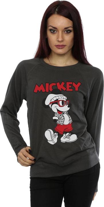 Actual product image Disney Womens/Ladies Mickey Mouse Hipster Sweatshirt (XS)