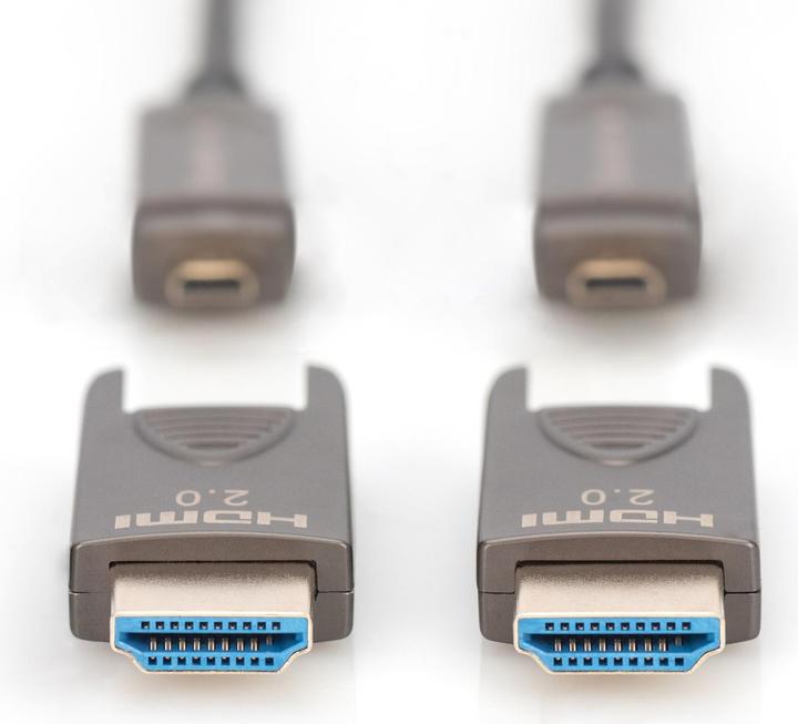 Image du produit Digitus 4K - Câble hybride HDMI® AOC en fibre optique avec connecteur détachable (30 m, HDMI)