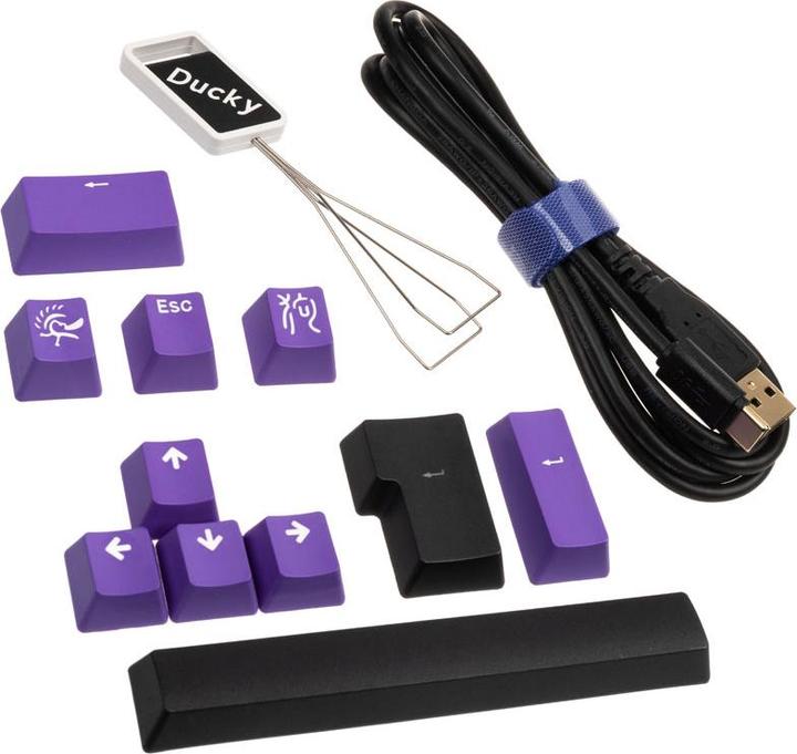 Actual product image Ducky ONE 2 Backlit PBT Gaming Keyboard, MX-Red, RGB LED (DE, Cable)