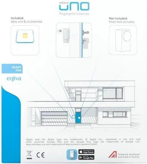 Image du produit Ekey Capteur d'empreintes digitales sans fil avec batterie pour ouvre-porte Eqiva (Smartphone, Empreinte digitale)