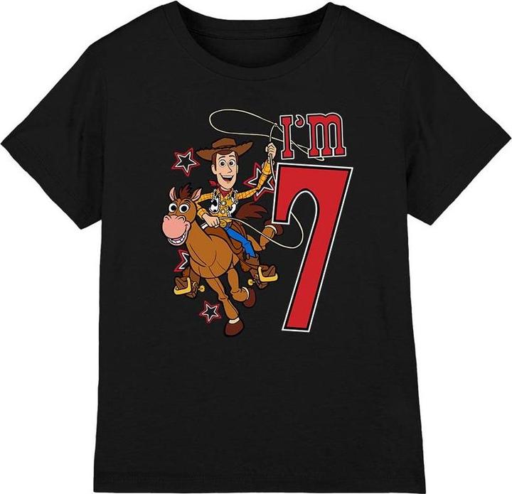 Immagine prodotto Toy Story I'm 7 Maglietta Compleanno Legno Bambini (104)