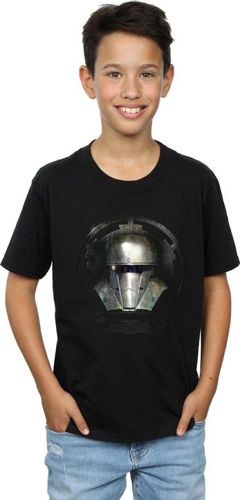 Actual product image Star Wars Boys The Mandalorian Dark Helmet T-Shirt (140, 146)