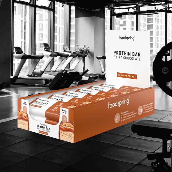 Actual product image Foodspring Protein Bar Extra Chocolate (Crunchy Peanut, 1 pcs., 668 g)