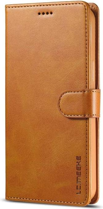 Produktbild LC.Imeeke iPhone 16e - Wallet Etui mit 3 Kartenfächern & Magnetverschluss, hellbraun/orange (Apple iPhone 16e)