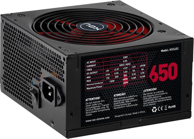 Produktbild Nox NXS650 Netzteil 650 W 20+4 pin ATX Schwarz (650 W)