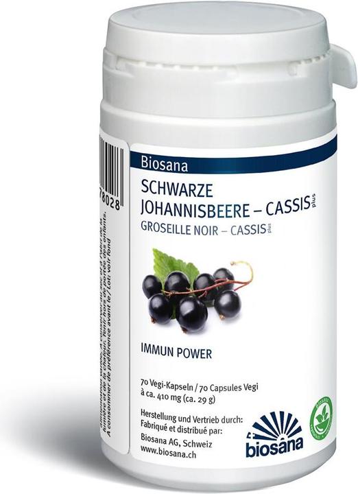 Image du produit Biosana Cassis cassis plus 410mg (70 pièce(s), Capsules, 28 g)