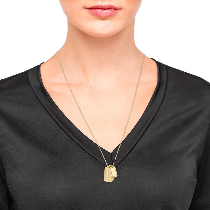 Actual product image S.Oliver Necklace for ladies, stainless steel, cubic zirconia synth. (Stainless steel, 55 cm)