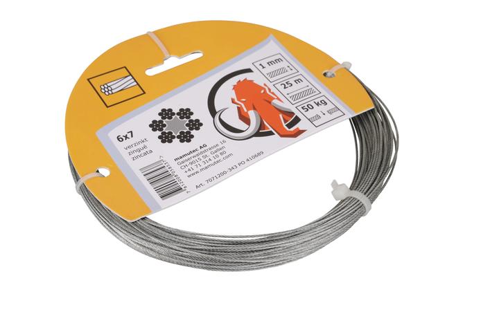 Mamutec Galvanised wire rope (25 m)