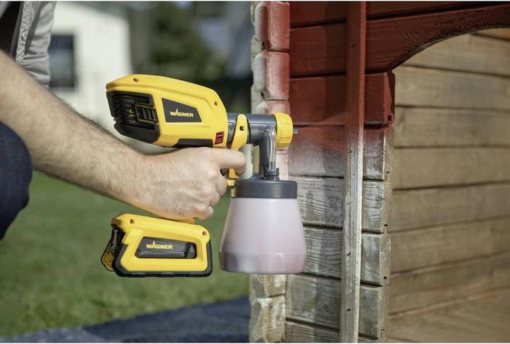 Produktbild Wagner Akku-Farbsprühpistole Universal Sprayer W 600 FLEXiO 18 V inkl. Akku-Heissluftpistole + Starter Kit