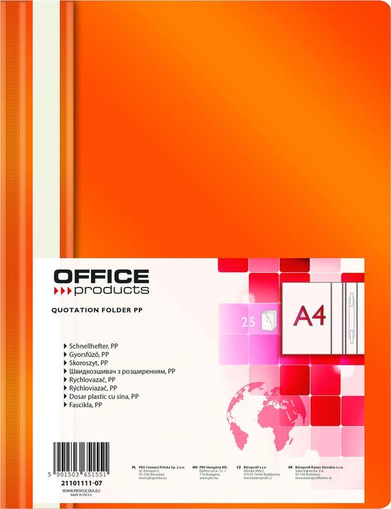 Actual product image Office Products Report folder, pp, a4, soft, 100/170 micron, orange
