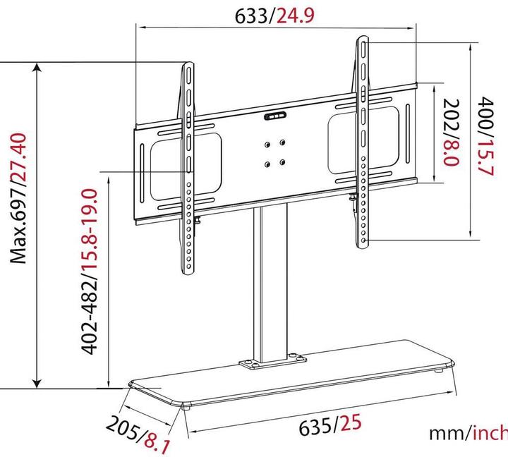 Actual product image myWall Floor stand (Various, Tv stand, 65", 50 kg)