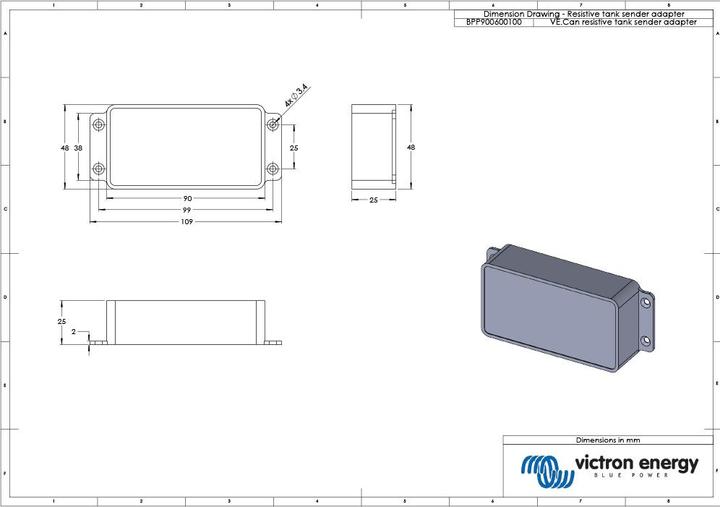 Immagine prodotto Victron Energy VE.Can adattatore per trasmettitori resistivi per serbatoi (Spina solare)