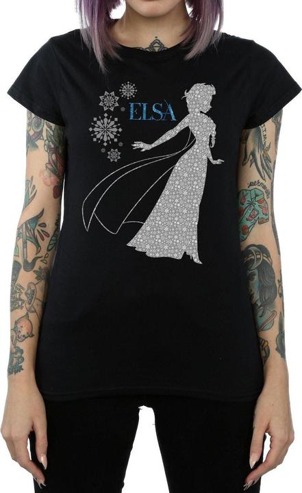 Immagine prodotto Disney Frozen Elsa Christmas Silhouette Maglietta Donna (M)