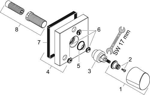 Produktbild hansgrohe Axor Starck Trio/ Quattro Ab- und Umstellventil Unterputz 12 x 12