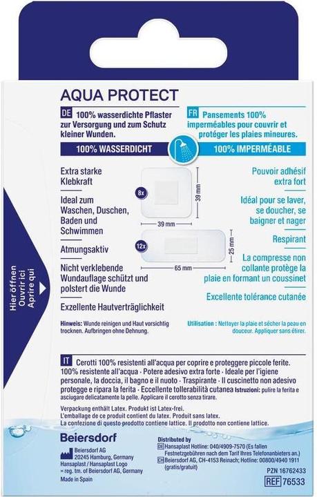 Energy Label Hansaplast Aqua Protect (20 x)