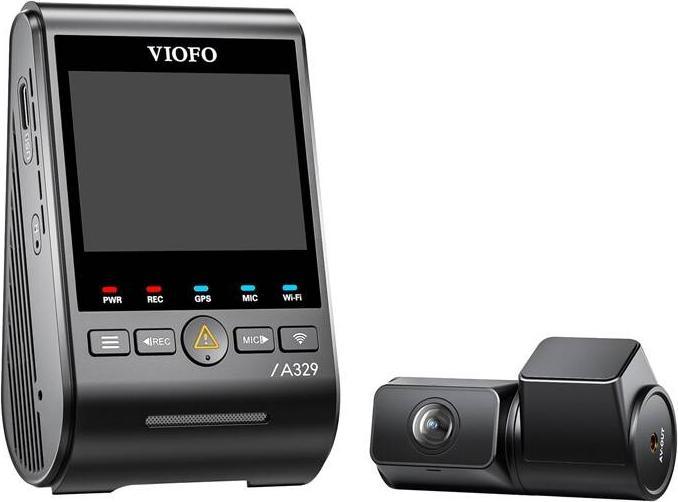 Produktbild Viofo A329 2CH 4K 60FPS + 2K WiFi, GPS (GPS-Empfänger, Eingebautes Mikrofon, Beschleunigungssensor, WLAN, 4K)