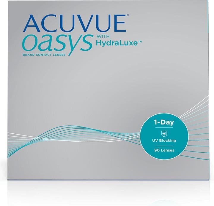 Acuvue Oasys 1 giorno con Hydraluxe (90 Pezzo/i, Lente quotidiana, Sferico)