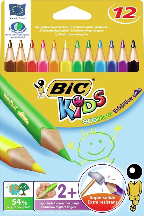 Image du produit Bic ECOlutions enfants triangle d'évolution (Multi, 12 x)