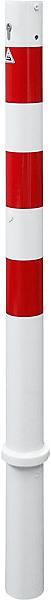 Actual product image kaiserkraft Barrier post, Ø 76 mm, white / red