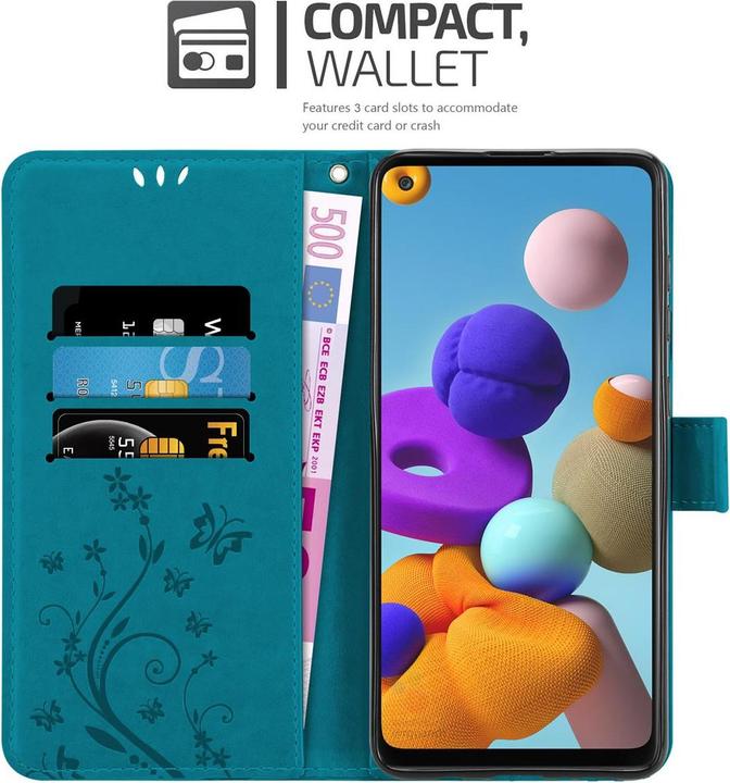 Image du produit Cadorabo Couverture du livre de fleurs (Samsung Galaxy A21s)