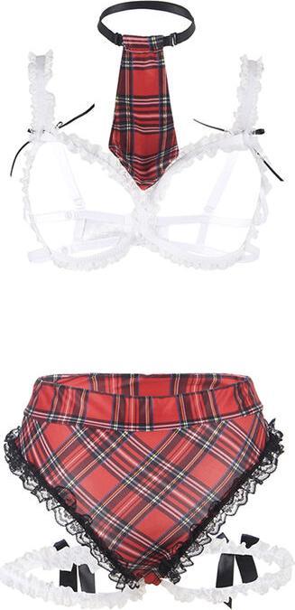 Image du produit Subblime Costume Sexy D'écolière Avec Soutien-Gorge S/M (M)