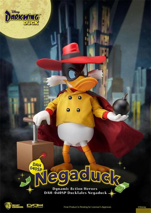 Actual product image Beast Kingdom Darkwing Duck : Negaduck AF Dynamic Action Hero