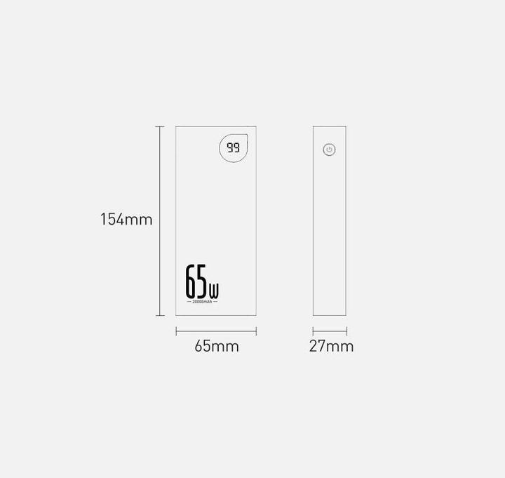 Actual product image Baseus Adaman Series (20000 mAh, 65 W, 74 Wh)