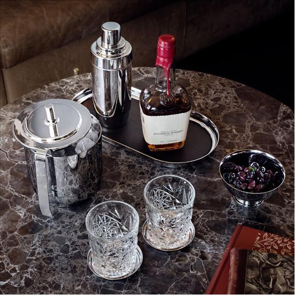 Produktbild Georg Jensen Eisbehälter mit Zange MANHATTAN Silberfarben