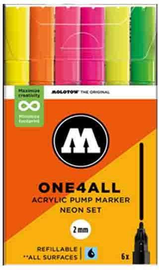 Actual product image Molotow Acrylic marker ONE4ALL 127HS (Neon, 2 mm, 6 x)