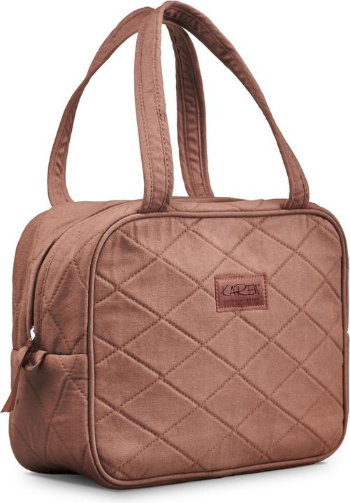 Karen Toiletry bag with handle - Mocca quilt