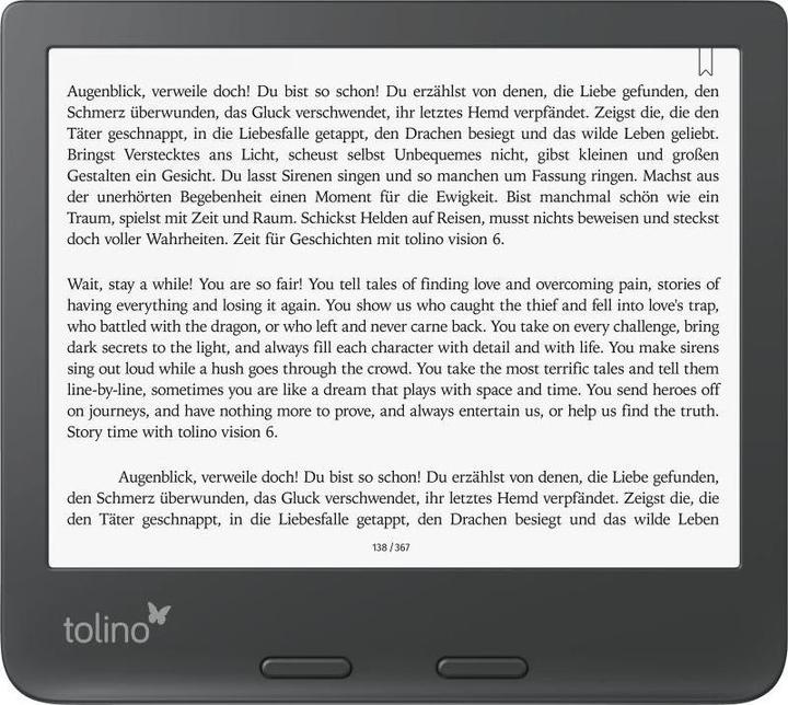 Produktbild tolino vision 6 (7", 16 GB, Black)