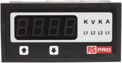 Actual product image Rs Pro Dig Ammeter, 48x96, 3Ph, 40-300V ac/dc