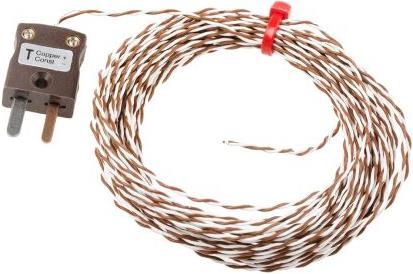 Actual product image Rs Pro Type T IEC 1/0.2mm Thermocouple+Plug 5m